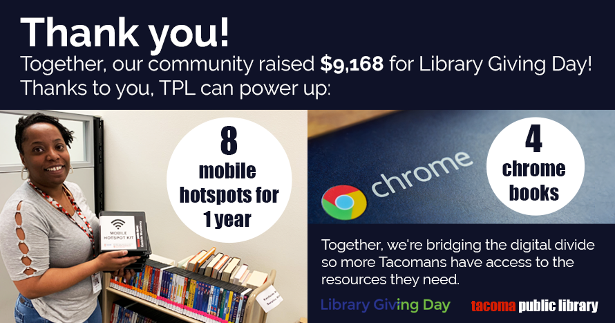 Library Giving Day – Thank You, Tacoma! | Tacoma Public Library